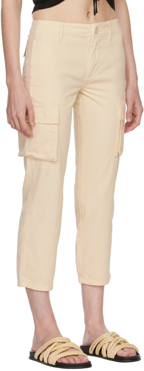 Frame - Pantalon beige en coton