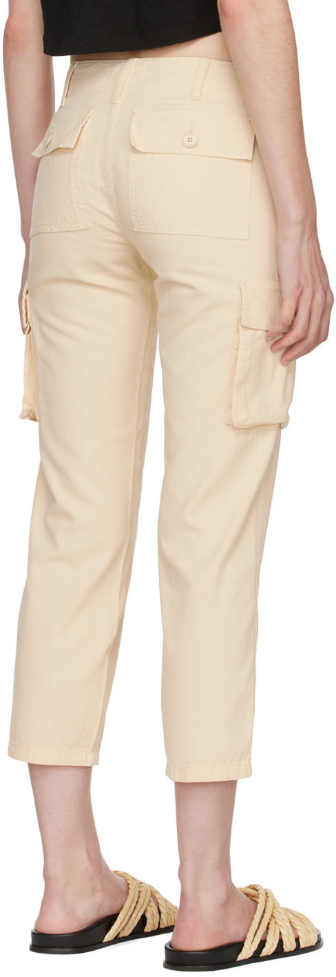 Frame - Pantalon beige en coton