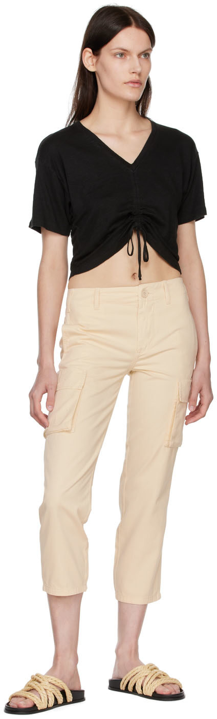 Frame - Pantalon beige en coton