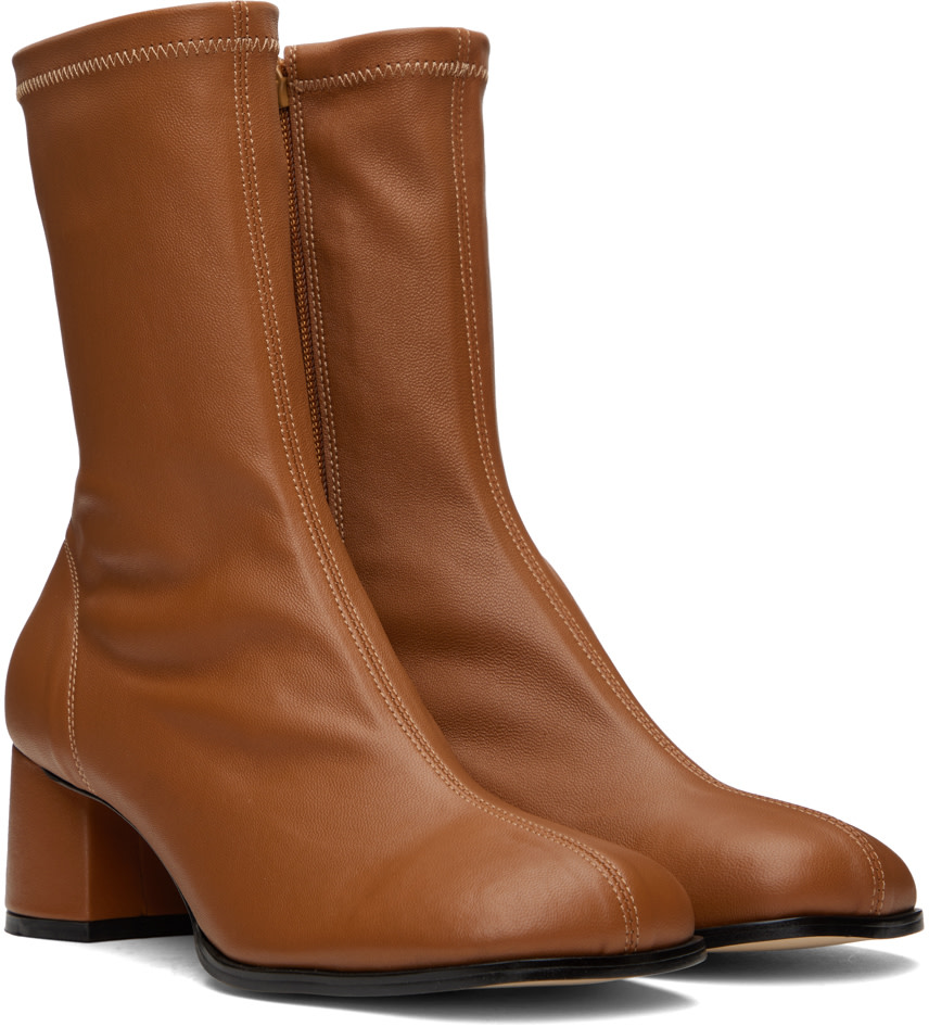 COMME SE-A - Bottes Basique brunes exclusives à SSENSE