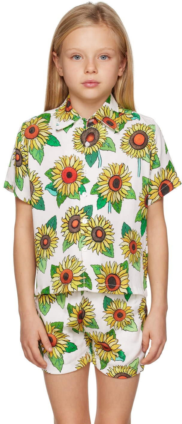 Endless Joy - キッズ|ホワイト Sunflower シャツ