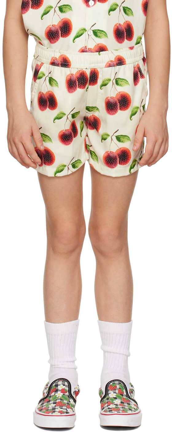 Endless Joy - 키즈 오프 화이트 람부텐 쇼츠
