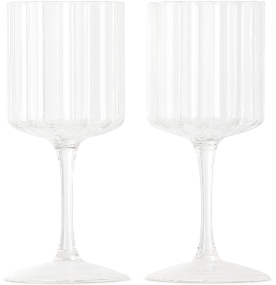 Fazeek - Ensemble de verres à vin ondulés