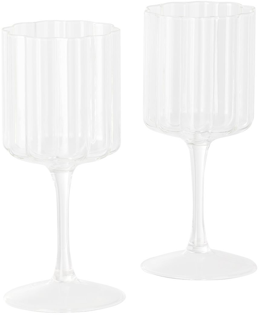 Fazeek - Ensemble de verres à vin ondulés