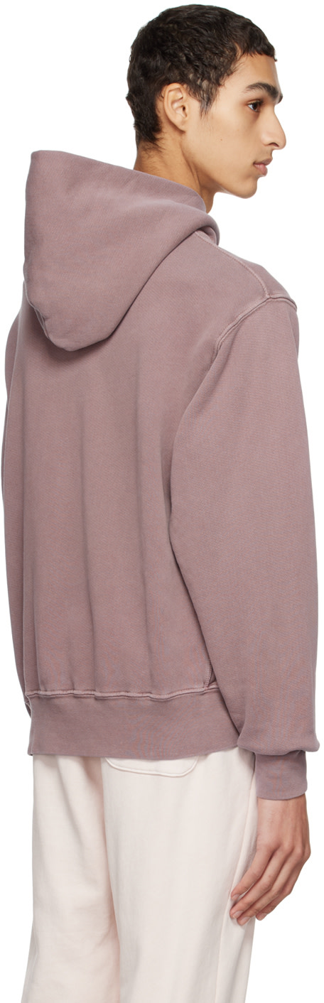 Les Tien - Pull à capuche mauve en coton