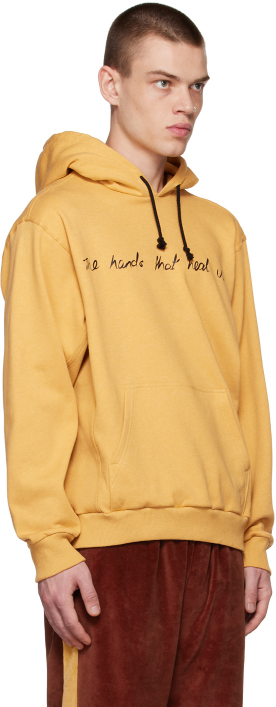 Bethany Williams - Pull à capuche Spencer Buttons jaune