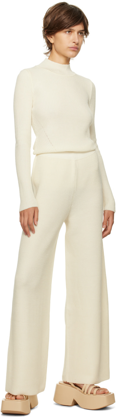 Norba - Col roulé blanc cassé à découpe