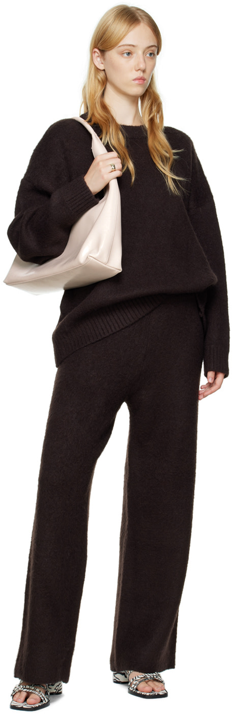 Birrot - Pantalon brossé brun