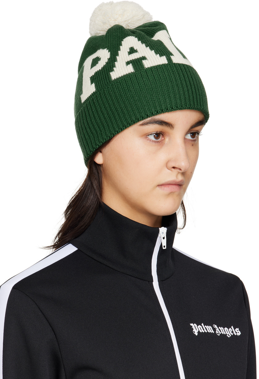 Palm Angels - Bonnet vert à pompon