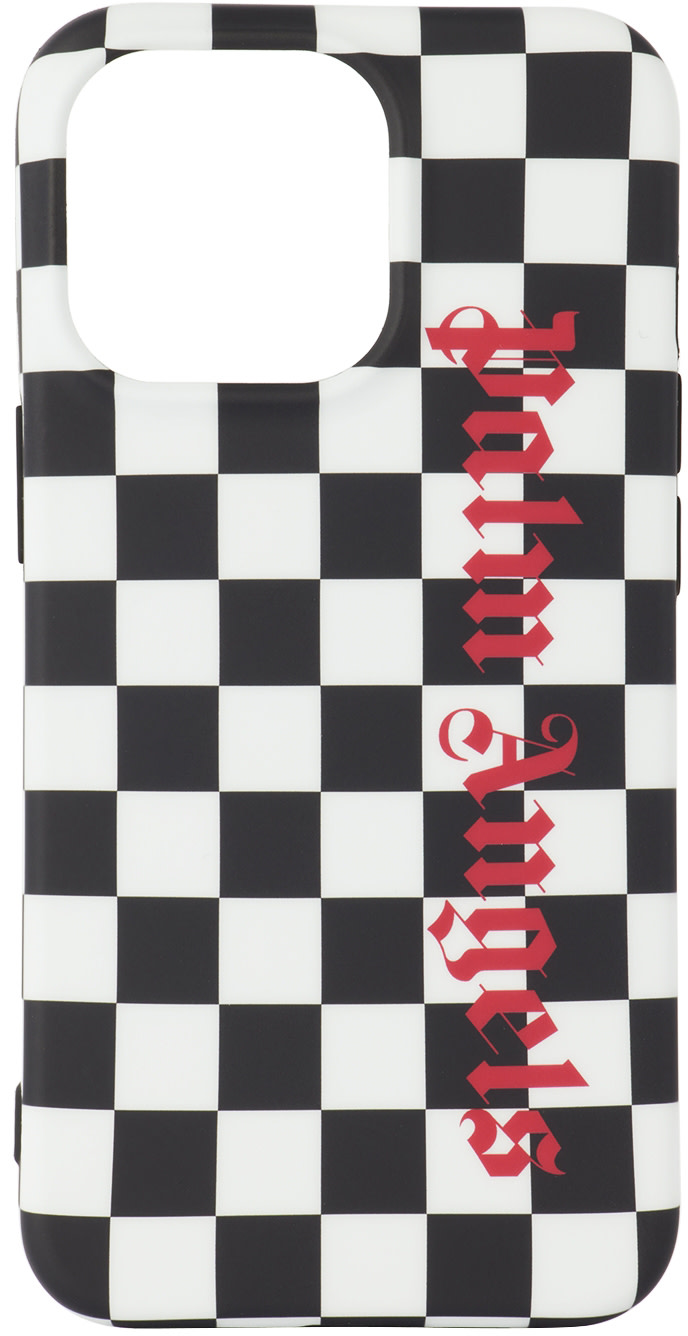 Palm Angels - ブラック&ホワイト Damier iPhone 13 Pro ケース