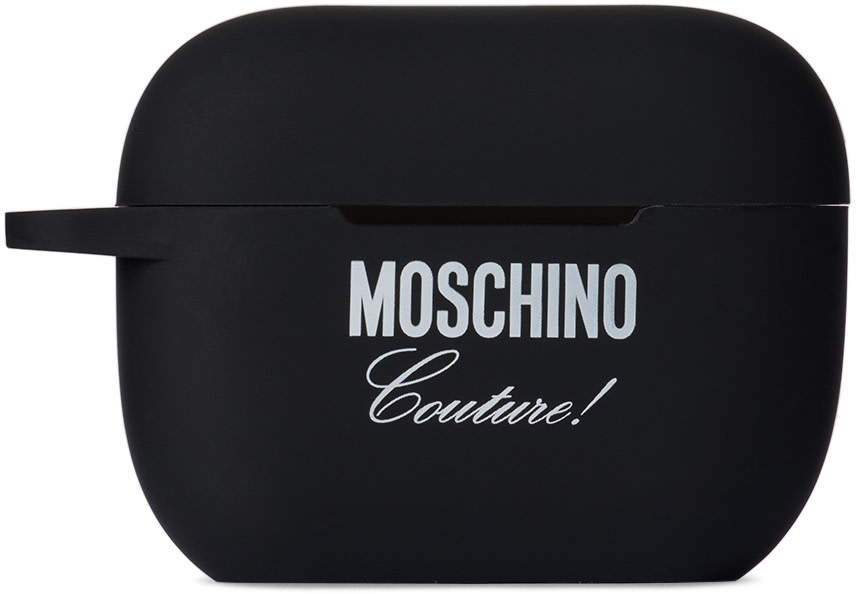 Moschino - 블랙 로고 에어팟 프로 케이스