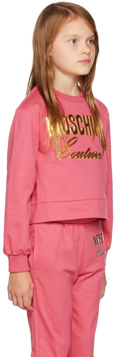 Moschino - Enfant | Pull molletonné 'Couture' rose