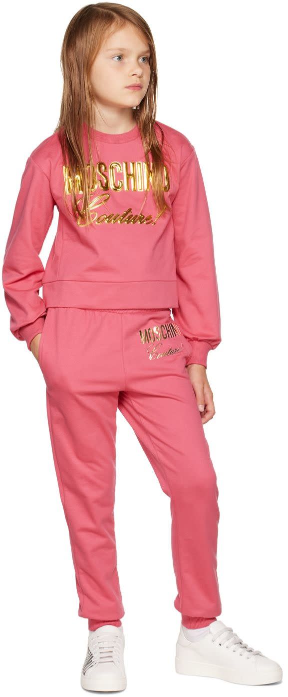 Moschino - Enfant | Pull molletonné 'Couture' rose