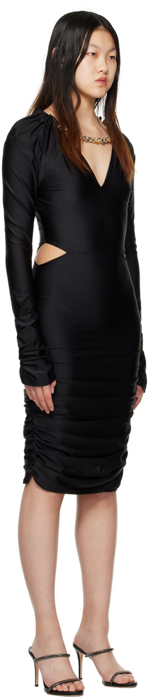 lesugiatelier - Robe noire à effet bouillonné