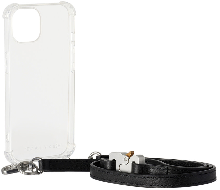 1017 ALYX 9SM - Étui pour iPhone 13 noir à dragonne à boucle rapide