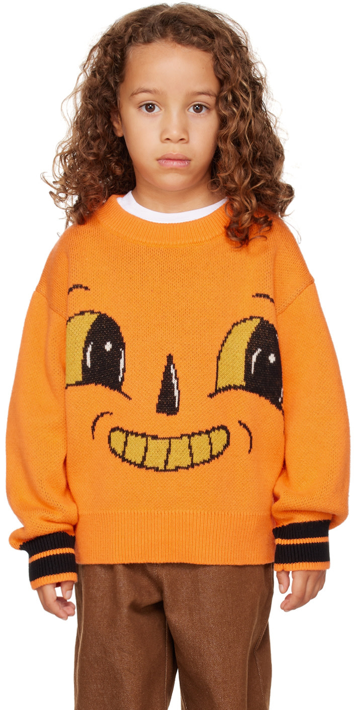 Perks and Mini - Enfant | Pull Jack-O-Lantern orange exclusif à SSENSE