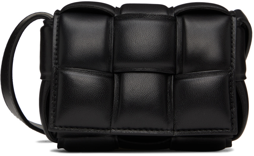 Bottega Veneta: ブラック Candy Padded Cassette バッグ | SSENSE 日本