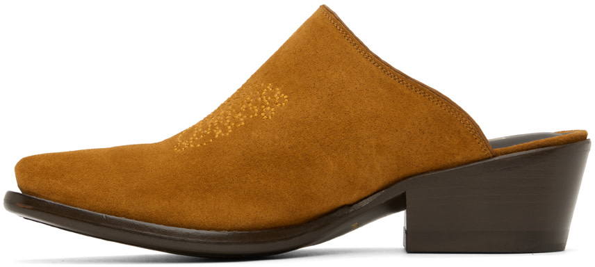 NEEDLES - Mules brun clair à image