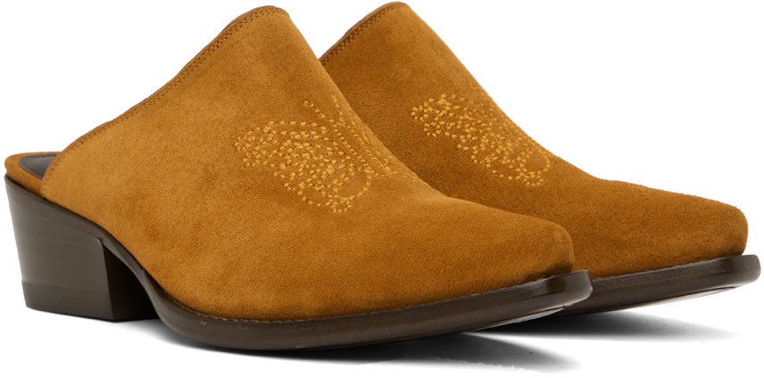 NEEDLES - Mules brun clair à image
