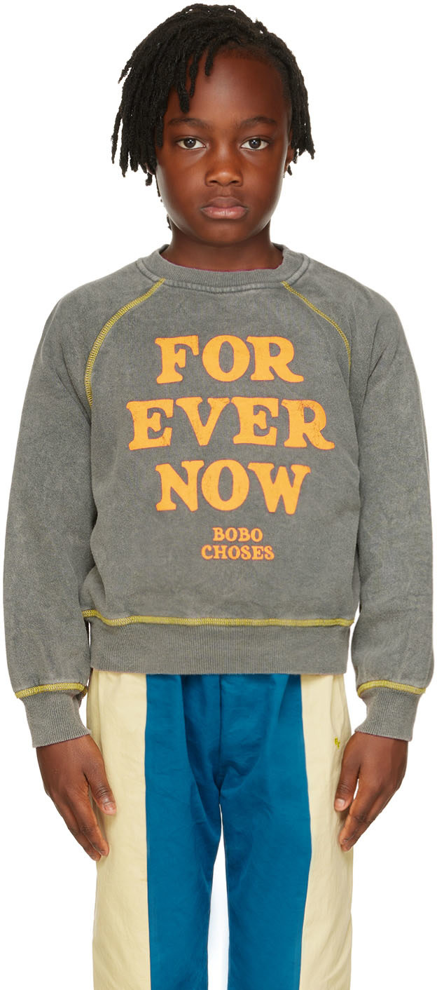 Bobo Choses - Enfant | Pull molletonné 'Forever Now' gris