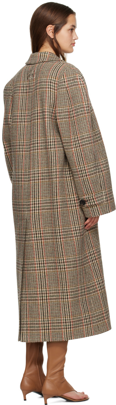 Miu Miu - Beige Plaid Coat