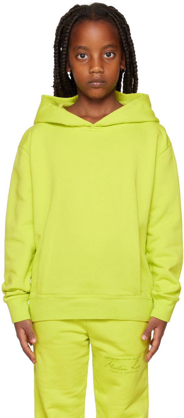 Martine Rose - Enfant | Pull à capuche vert exclusif à SSENSE