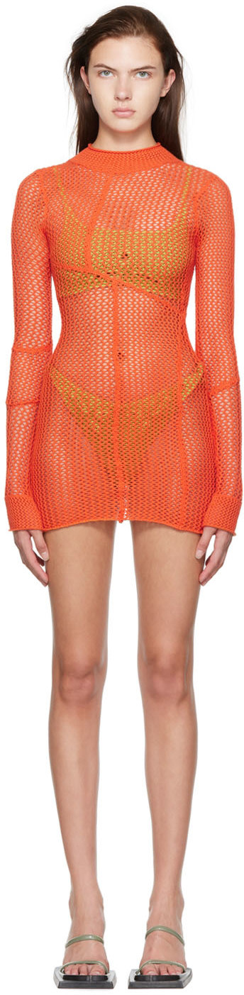 GUIZIO - Robe courte orange exclusive à SSENSE