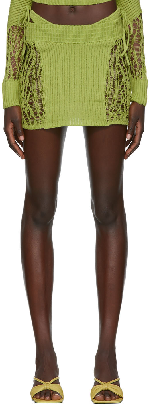 GUIZIO - Mini-jupe verte exclusive à SSENSE