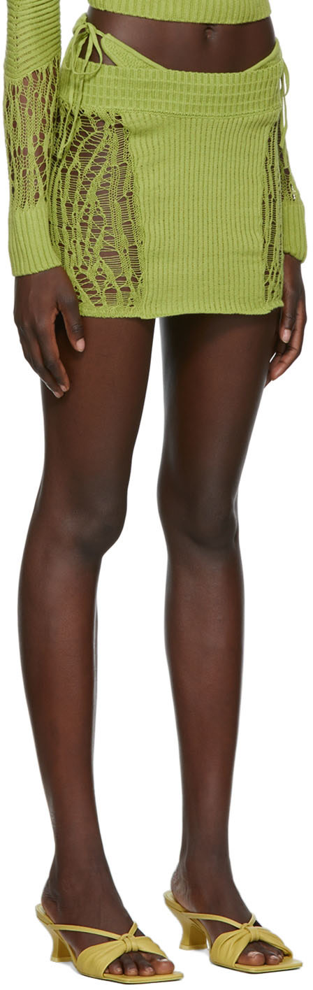 GUIZIO - Mini-jupe verte exclusive à SSENSE