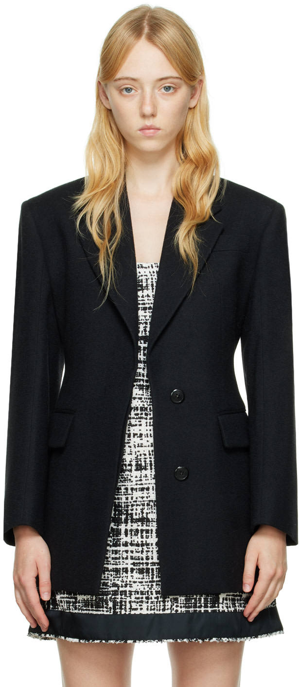 Prada - Veston noir à simple boutonnage