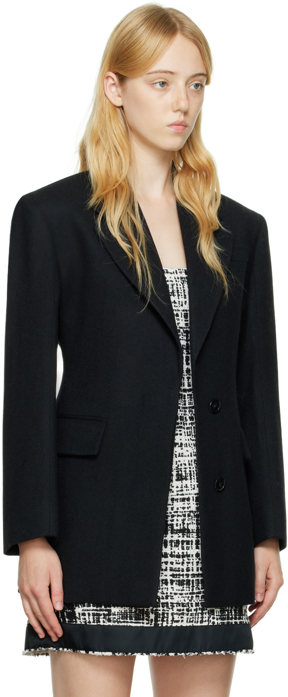 Prada - Veston noir à simple boutonnage