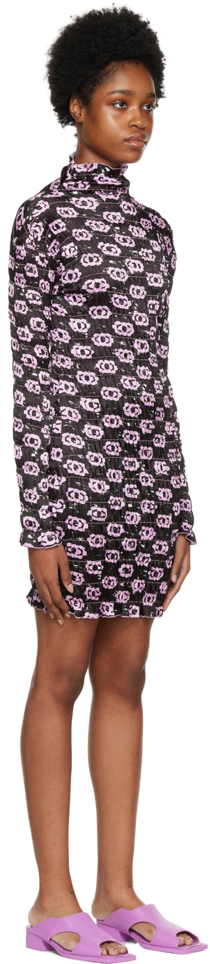 Amy Crookes - Robe courte bouillonnée noire