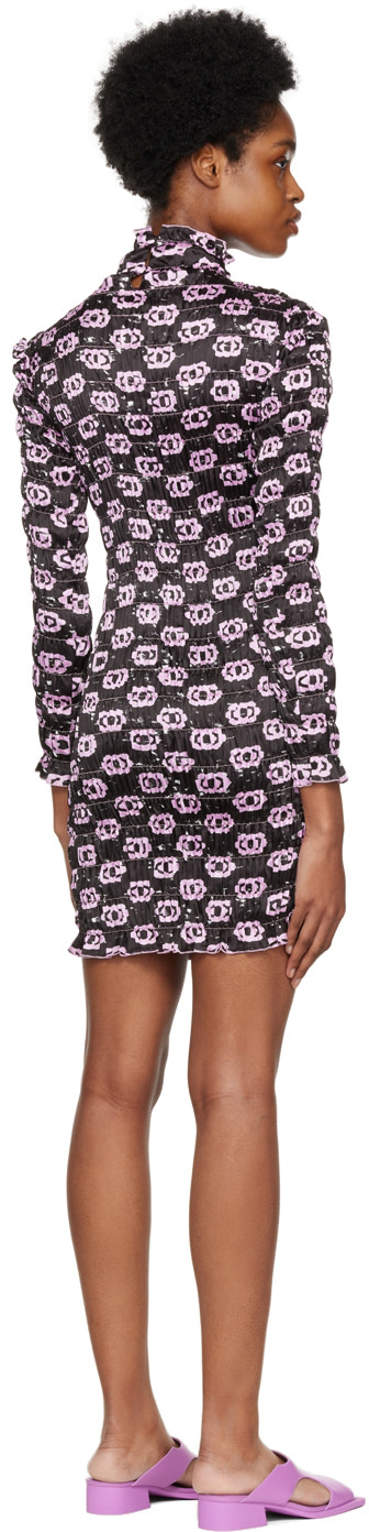 Amy Crookes - Robe courte bouillonnée noire