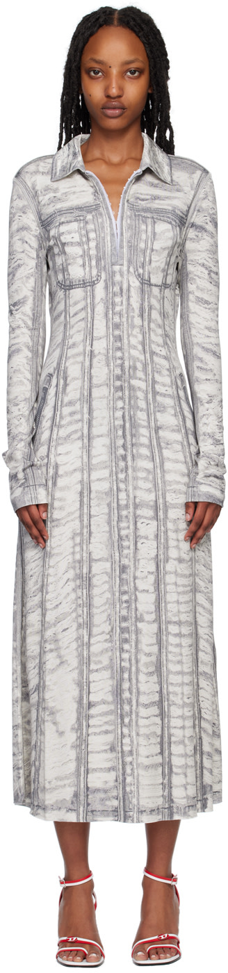 Diesel - Robe midi Randal grise