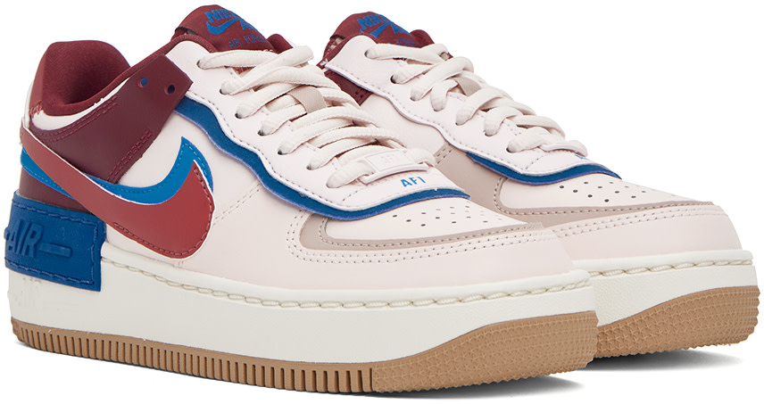 Nike - Baskets Air Force 1 Shadow rose et bourgogne