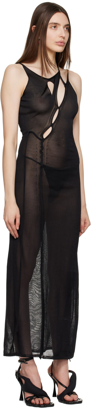 Ottolinger - Robe longue noire à garniture prolongée