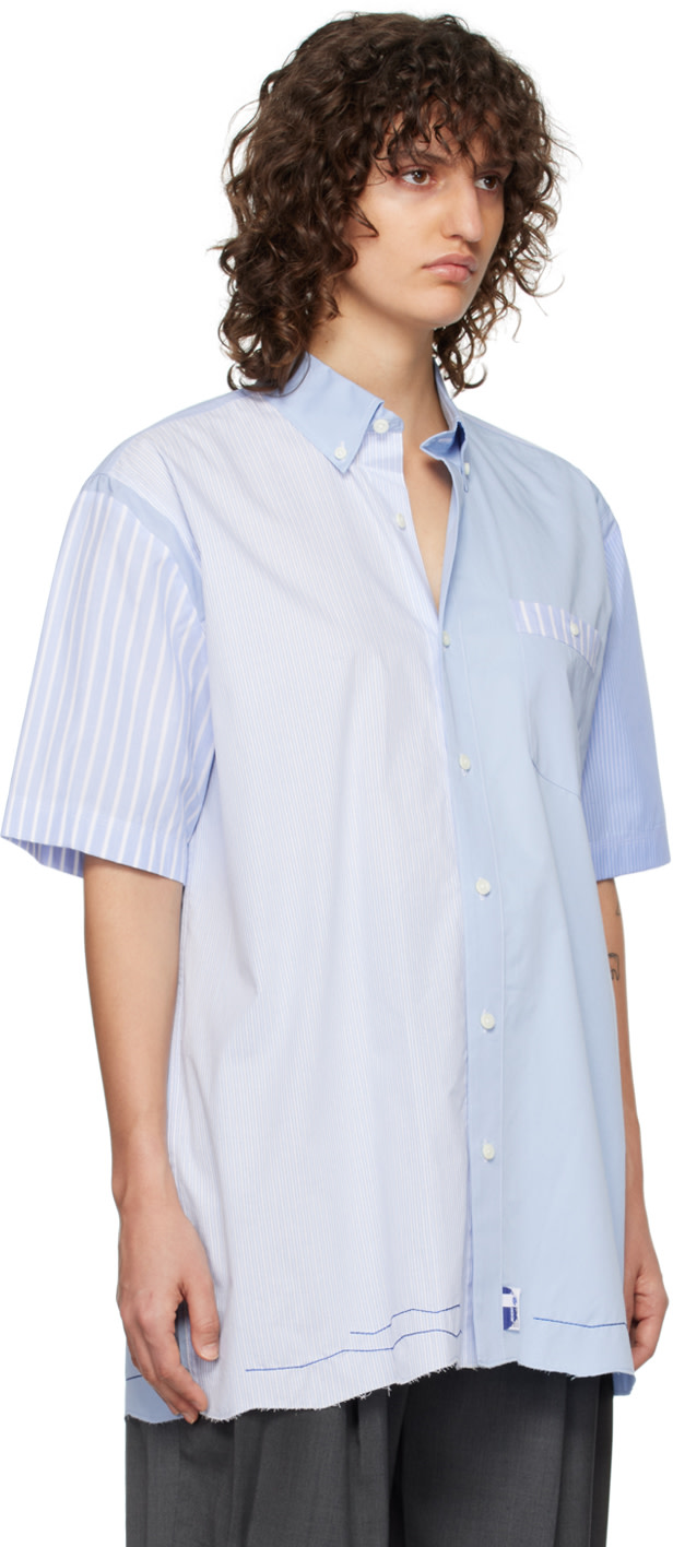ADER error - Chemise bleue à panneaux
