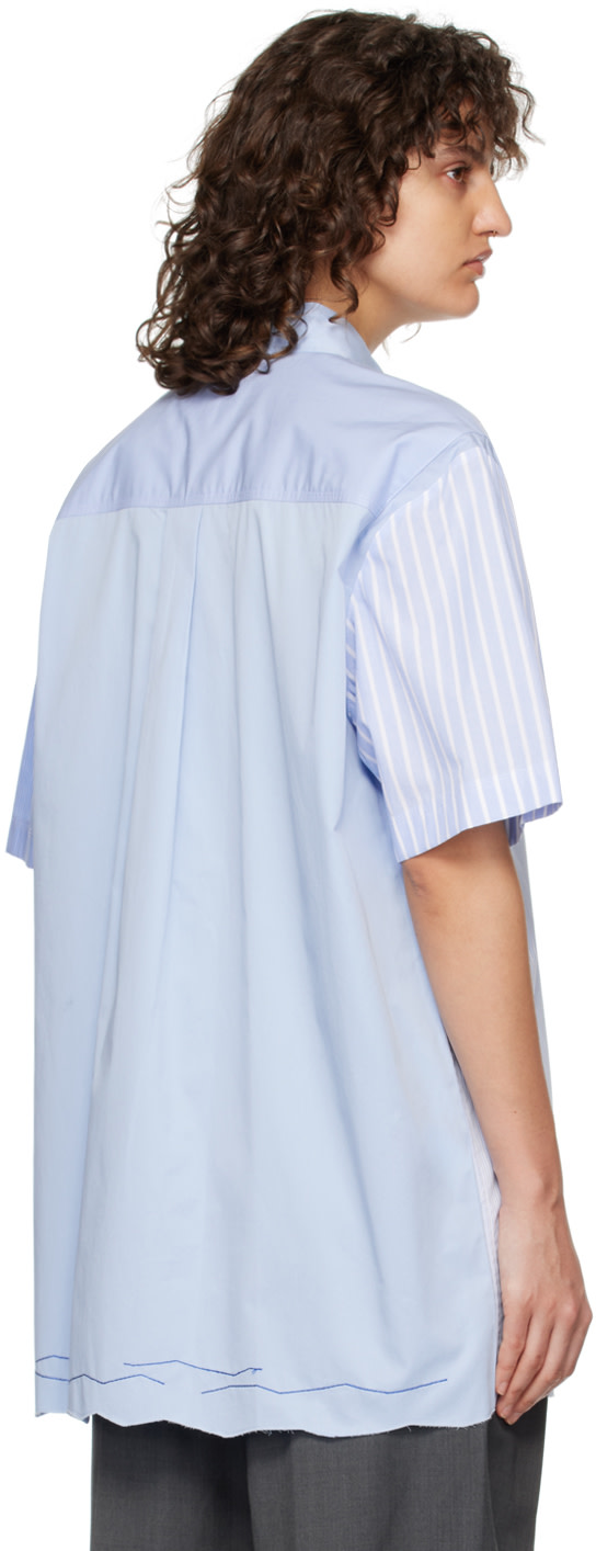 ADER error - Chemise bleue à panneaux