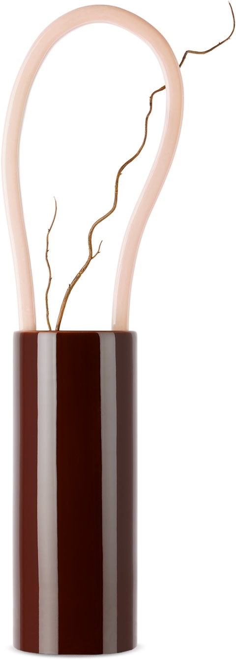 Vitra - Vase 'Découpage' bourgogne et rose