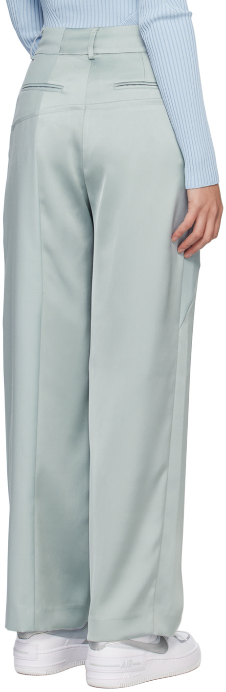 Feng Chen Wang - Pantalon gris à panneaux