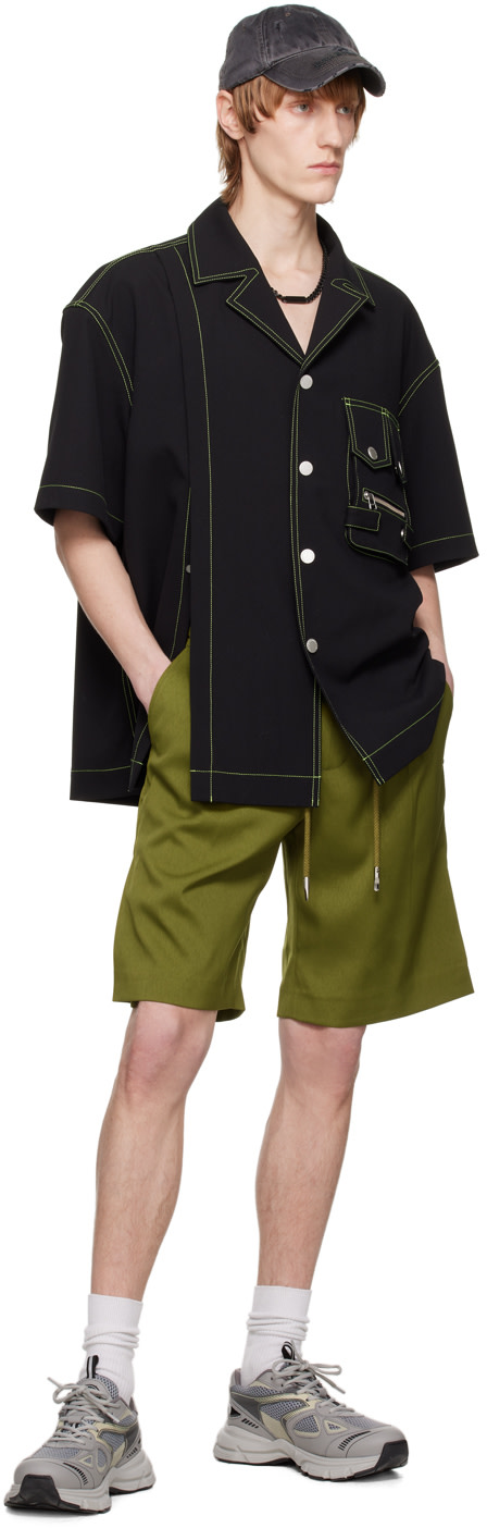 Feng Chen Wang - Short vert à plis