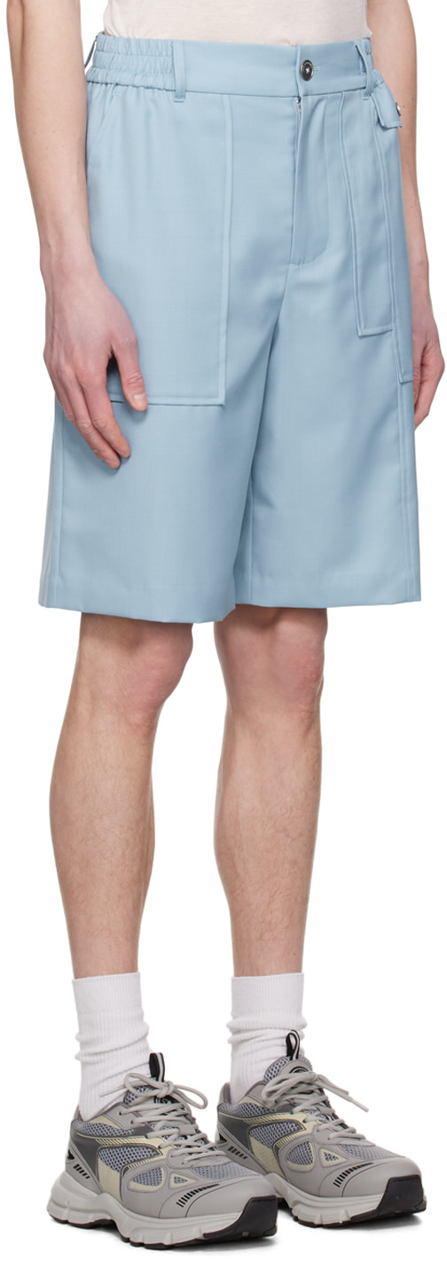 Feng Chen Wang - Short bleu à panneaux