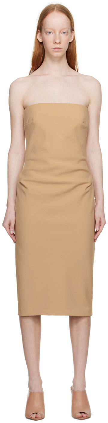 Max Mara - Robe midi Bernard beige