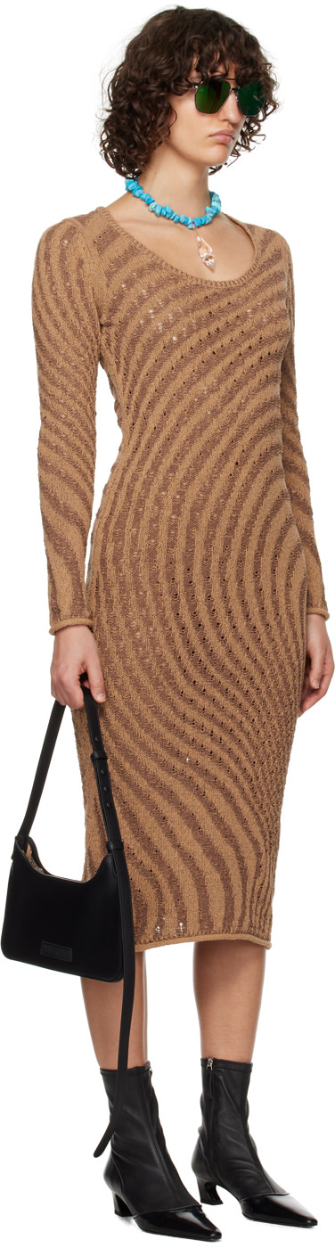 Acne Studios - Robe midi brune exclusive à SSENSE