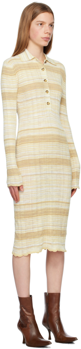 Acne Studios - Robe midi beige exclusive à SSENSE