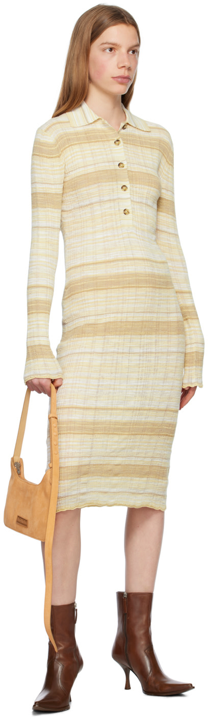 Acne Studios - Robe midi beige exclusive à SSENSE