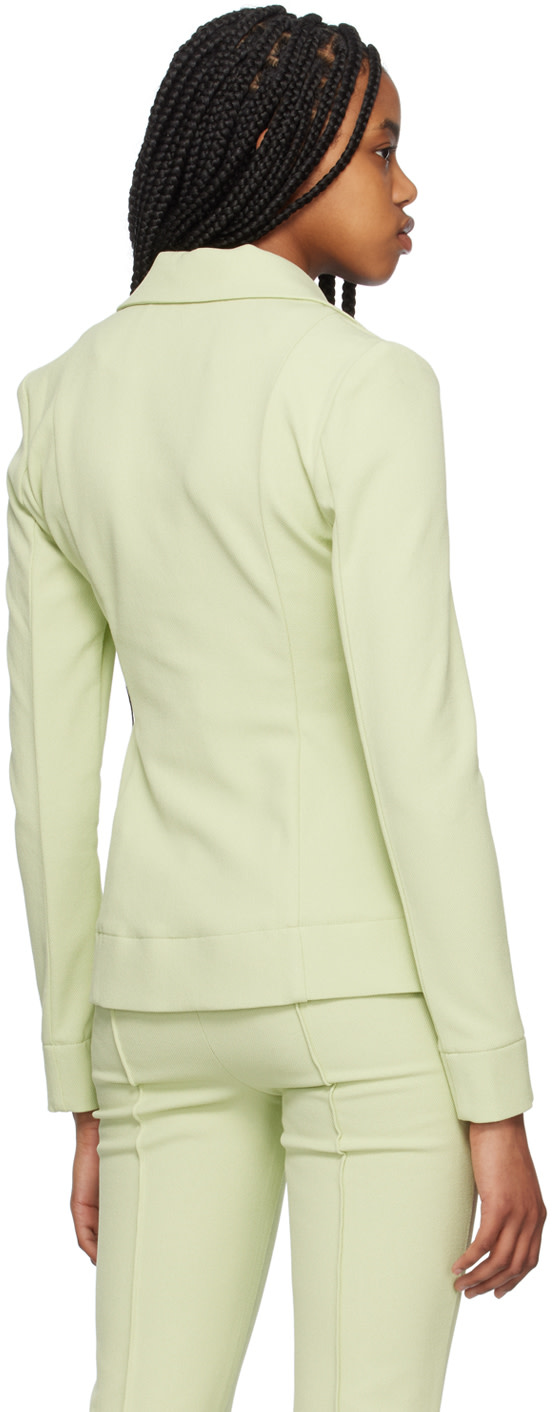 GANNI - Veston vert à revers tailleur