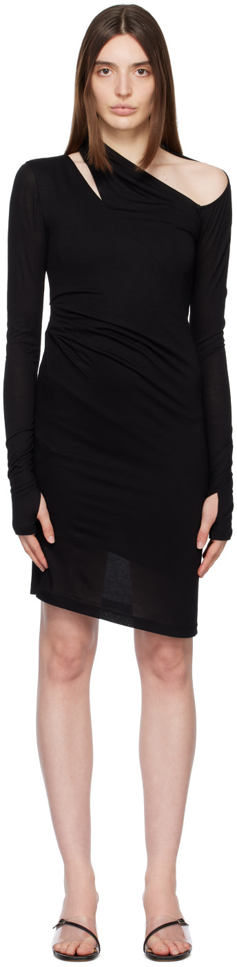 Helmut Lang - Robe midi Scala noire