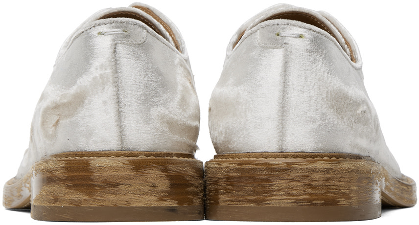Maison Margiela - Off-White Velvet Derbys