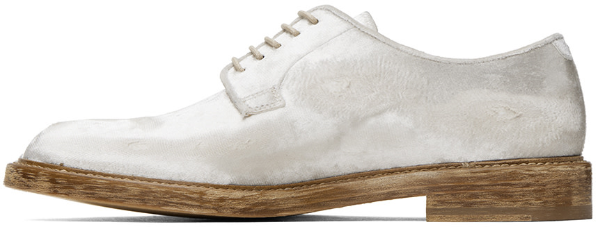 Maison Margiela - Off-White Velvet Derbys
